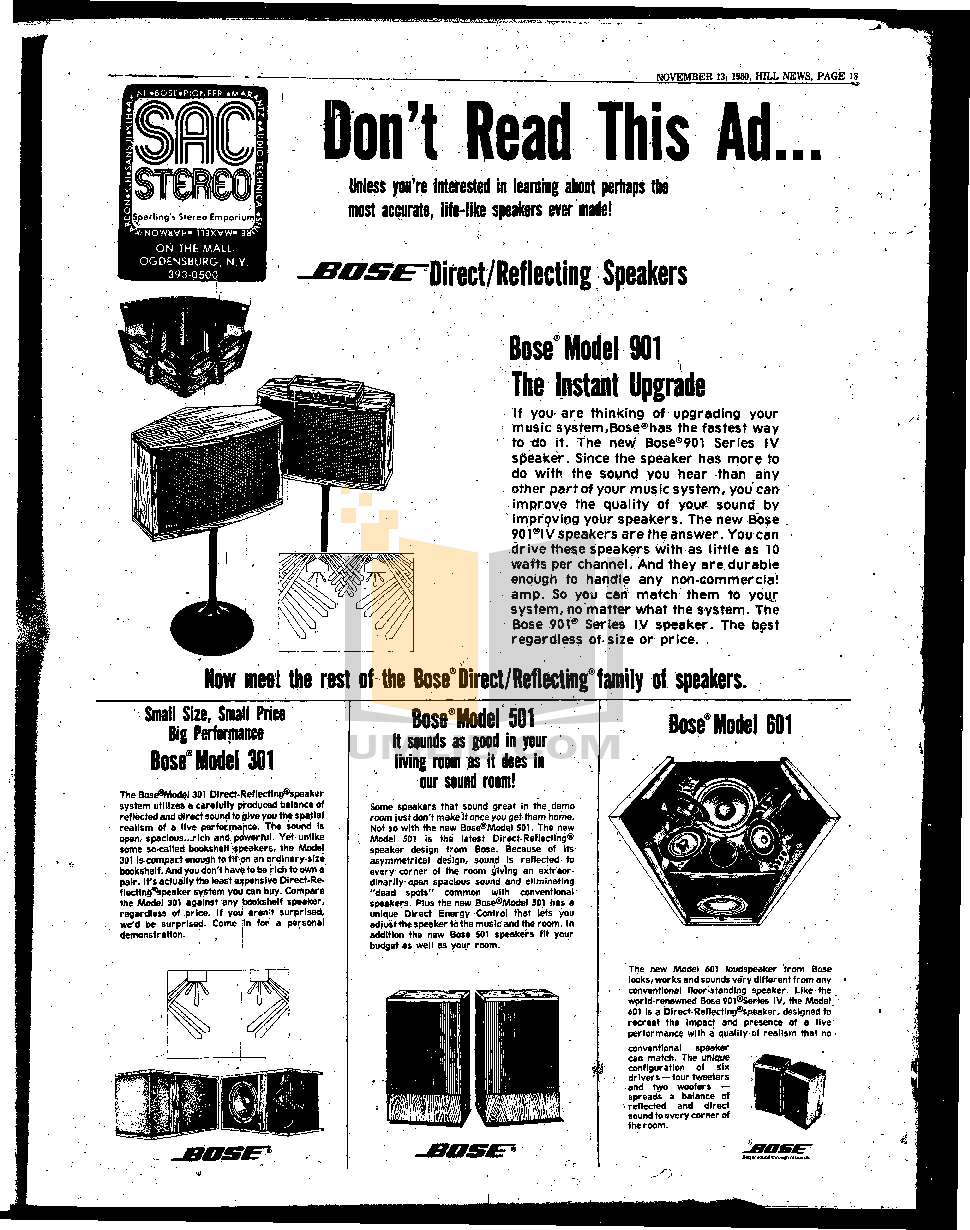 Download free pdf for Bose 901 Series IV Speaker manual